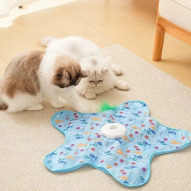Automatic 360° Interactive Cat Toy – Rechargeable & Stress Relief