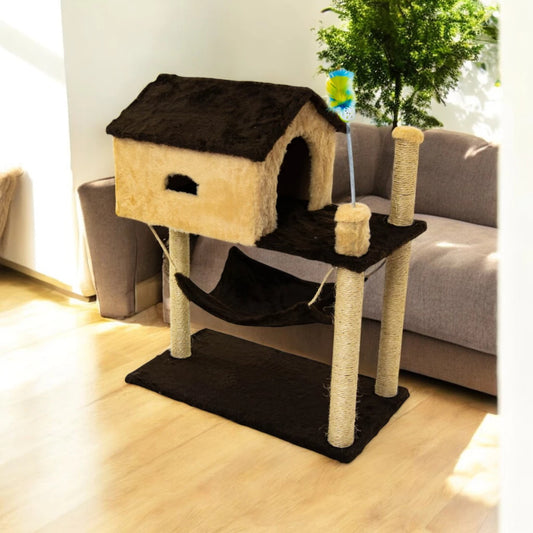 Cat Scratching Post with Cat House & Playground